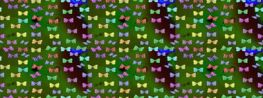 Raster Kelebekleri deseni. Soyut eskiz arka planı. Yeşil renkli resimler, tropik kelebeklerle birlikte. Duvar kağıtları, web sayfası arkaplanları, yüzey dokuları, tekstil için mükemmel..