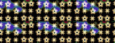 El çizimi, soyut ve süslü elementler. Siyah renkler. Klasik çiçekler. Yaz çiçekleri teması. Suluboya resim taklit Raster illüstrasyonu.