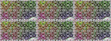 Gri renkli şirin çiçek deseni. Raster Modaya uygun kumaş deseni. Renkli Bahar Temalı Kusursuz Arkaplan. Düz Çiçek Elementleri Tasarımı.