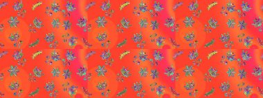 Turuncu, kırmızı ve pembe kar taneli Noel kartı turuncu, kırmızı ve pembe renkli. Kar taneleri arka planda. Kış kartı Mutlu Noeller, yeni yıl ve mutlu bayramlar..