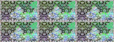 Gri renkli güzel bir tekstil. Raster illüstrasyonu. Çiçeklerle suluboya desenleri.