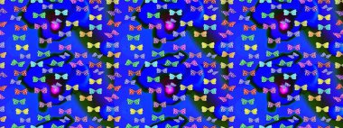 Mavi kelebek çizimi. Raster illüstrasyonu. Kıyafetler, erkekler, kızlar ve duvar kağıtları için soyut çizim kalıbı. Fantezi sevimli illüstrasyon. Güzel suluboya kelebekler.