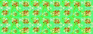 Kar taneleri deseni. Renkli arka planda izole edilmiş kar tanelerinin düz tasarımı. Raster illüstrasyonu. Kar tanesi süsleme deseni. Kar taneleri arkaplanı.