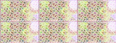 Parlak kelebeklerin kusursuz arka planı. Güzel renkli kelebekler nötr renklerde kaotik bir şekilde uçarlar. Raster. Uçan güvelerle kusursuz, çok renkli bir arka plan. Kumaş ve kağıt için uygun..