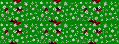 Düz Çiçek Elementleri Tasarımı. Renkli Bahar Teması eskiz kalıbı. Raster..