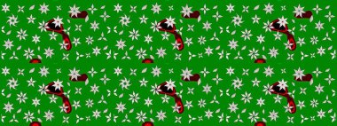 Çiçek yeşili eskiz deseni. Klasik taslak çizimi. Raster çiçek izi..