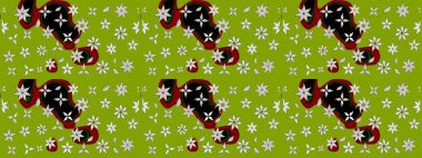 Botanik çizim kalıbı. Organik elementler. Raster deseni. Suluboya etkisi.