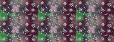 Çiçek arka plan. Sorunsuz raster desen. Güzel kumaş deseni.