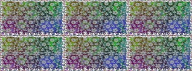 Küçük gri çiçekli oldukça eski bir besin torbası deseni. Tekstil, kumaş, kapaklar, duvar kağıtları, baskı, naylon, yapıştırma, örgü, dekupaj için çiçeksiz arkaplan. Millefleurlar.