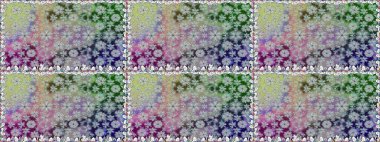 Düz Çiçek Elementleri Tasarım Raster illüstrasyonu. Çiçekli, suluboya desenli kusursuz çiçek deseni. Gri renkli çiçekler. Renkli Bahar Teması: Kusursuz Arkaplan.