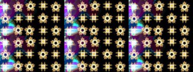 Renkli arka planda izole tatlı kar taneleri. Soyut mandala ya da tuhaf kar tanesi çizgisi sanat tasarımı. Raster illüstrasyonu.