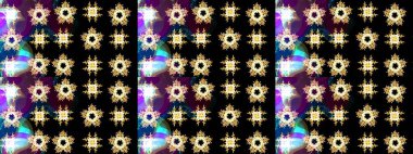 Renkli arka planda izole tatlı kar taneleri. Soyut mandala ya da tuhaf kar tanesi çizgisi sanat tasarımı. Raster illüstrasyonu.