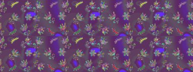 Parlak çiçekli kolaj çiçekleri mor, gri ve mor. Çiçekli zambaklar kusursuz bir arka plan. Çiçek tasarımı için inanılmaz kolaj cennet tarzı..