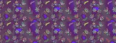 Parlak çiçekli kolaj çiçekleri mor, gri ve mor. Çiçekli zambaklar kusursuz bir arka plan. Çiçek tasarımı için inanılmaz kolaj cennet tarzı..