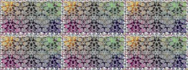 Sevimli, pürüzsüz desenli, küçük çiçekli, klasik tarzda. Kumaş, duvar kağıdı ve kağıt üzerine baskı yapmak için gelişen arka plan. Moda arka planında parlak buketler. Raster illüstrasyonu.