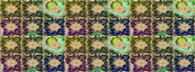 Soyut bir arkaplan çiz. Raster illüstrasyonu. Oriental raster klasik yeşil ve altın desenli.