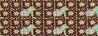 Raster oryantal süs. Altın şablonu çiz. Mor renkli ve altın elementli çizim deseni.