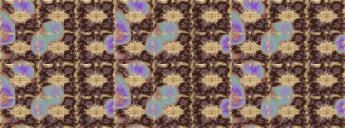 Raster klasik barok çiçek deseni altın rengi. Süslü dekorasyon. Lüks, kraliyet ve Viktorya dönemi konsepti. Altın elementlerle kahverengi renklerde altın desen.