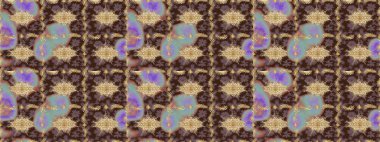 Raster klasik barok çiçek deseni altın rengi. Süslü dekorasyon. Lüks, kraliyet ve Viktorya dönemi konsepti. Altın elementlerle kahverengi renklerde altın desen.