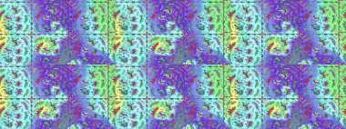 Güzel kumaş deseni. Renkli Bahar Teması eskiz kalıbı. Zentangle soyut çiçekleri. Düz Çiçek Elementleri Tasarımı. Karalama çiçeği. Raster illüstrasyonu.