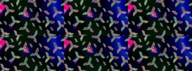 Kış. Renkli arka plan üzerinde izole suluboya kar taneleri. Kış sembolü. Raster illüstrasyon.