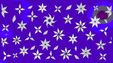 Çizim çiçek deseni duvar kâğıdı olarak kullanılabilir. Raster illüstrasyonu. Mor renkte çiçekler.