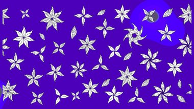 Elle çizilmiş çiçek desenli Raster çizimi. Menekşe arkaplanda. Tekstil, kumaş, ambalaj, hatıra defteri için hoş bir çiçek arkaplanı. Çocuksu tasarım.