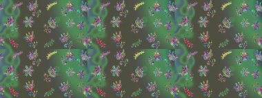 Çiçekli eskiz arkaplanı. Çocuk stili. Renkli Bahar Teması eskiz kalıbı. Düz Çiçek Elementleri Tasarımı.