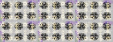 Renkli elementlerle Raster ilginç desen