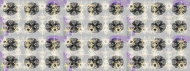 Renkli elementlerle Raster ilginç desen