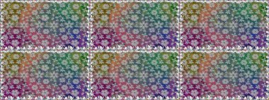 Gri çiçekli bahar çiçekleri. Küçük çiçekte güzel bir desen. Motley illüstrasyonu. Moda baskıları için zarif bir şablon. Küçük renkli çiçekler..