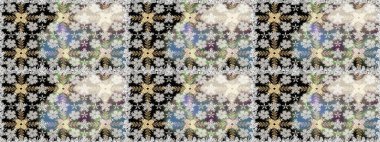 Soyut zarafet, çiçekli arkaplan deseni. Raster Güzel kumaş deseni.