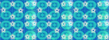 Raster illüstrasyonu. Çiçekler bej, mavi ve nötr renklerde. Şirin çiçek elementleri. Kusursuz..