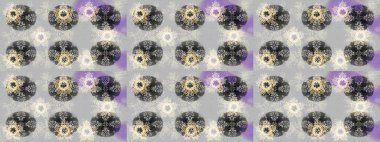 Raster illüstrasyonu. Gri, nötr ve bej renkli kar taneleri. Raster Noel soyut renkli arkaplan ve tatlı kar tanesi.