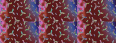 Kar tanesi raster arka planı. Meteoroloji buz koleksiyonu. Raster tasarımı. Xmas Frost kar taneleri izole edilmiş siluet sembolü. Kış kahverengisi, kırmızı ve menekşe Noel Karı düz kristal element.