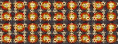 Yeni yıl kar tanesi. Düz kar karalama ikonları, kar taneleri kahverengi, gri ve kırmızı renkli siluetler noel afişi, kartlar. Güzel soyut kar taneleri raster tasarımı..