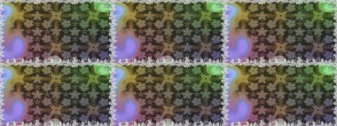 Raster illüstrasyonunda kusursuz çiçek deseni. Gri renkli çiçekler.