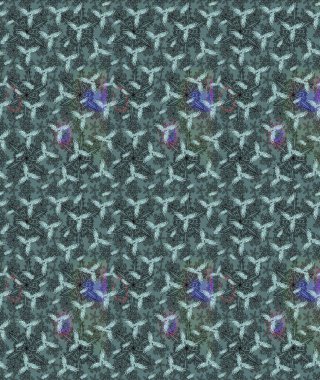 Raster illüstrasyonu. Tarafsız renklere karalamalar çizilmiş çiçek deseni.