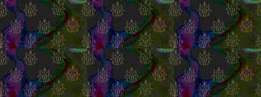 Ağaç dallı bahar çiçekleri ile desen, çiçek silueti ile gri renkler. Raster deseni.