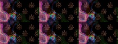 Tropik çiçek desenleri. Siyah renkli çiçekler. Raster illüstrasyonu.