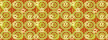 Raster illüstrasyonu. Şirin çiçekli eskiz deseni ve sarı renkli yapraklar, suluboya çiçek deseni, duvar kağıdı, kart veya kumaş için fayanslı.