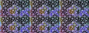 Güzel kumaş deseni. Raster suluboya deseni, narin çiçekler, siyah çiçekler, tebrik kartı şablonu..