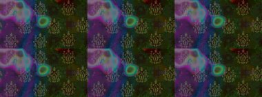 Çiçek duvar kağıdı. Renkli süs kenarı. Çizim kalıbı. Hint süsü. Gri renklerde. Raster illüstrasyonu.