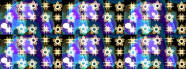 Raster illüstrasyonu. Yumuşak, mavi renkte bahar çiçekleri. Raster çiçekleri klasik tarzda çizilmiş. Çiçekli yumuşak çizim deseni.