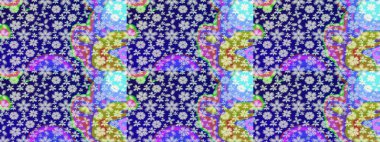 Karalama çiçeği. Güzel kumaş deseni. Düz Çiçek Elementleri Tasarımı. Zentangle soyut çiçekleri. Raster illüstrasyonu. Renkli Bahar Teması çizim şablonu.