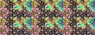 Kahverengi çiçekli eskiz deseni, suluboya çiçek deseni, sevimli çiçek, duvar kağıdı, kart veya kumaş için fayanslı. Raster - stok.