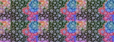 Eskiz geçmişi. Tomurcukları papatya çiçekleri olan sevimli bir çiçek deseni. Raster illüstrasyonu. Kumaş, tekstil, duvar kağıdı baskısı için. Miles Fleur, süslü püslü bir süs. Antika retro tarzı.