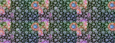 Raster illüstrasyonu. Gri renklerde bahar çiçekleri. Raster çiçek desenli ve çiçekli..