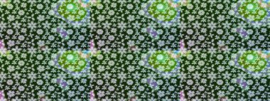 Tropik çiçek desenleri. Raster illüstrasyonu. Gri renkli çiçekler.