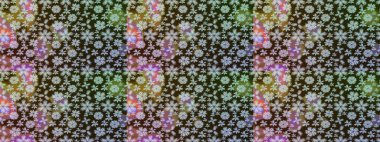 Çiçekli karalama şeklinde Raster çiçek deseni. Kahverengi renkli çiçekler. Nazik, narin çiçek arkaplanı.